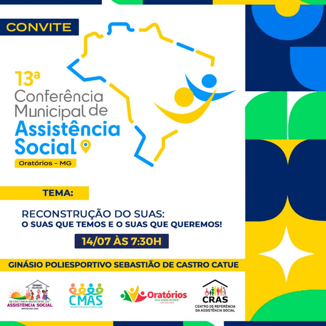 Convite 13ª Conferência Municipal de Assistência Social Prefeitura